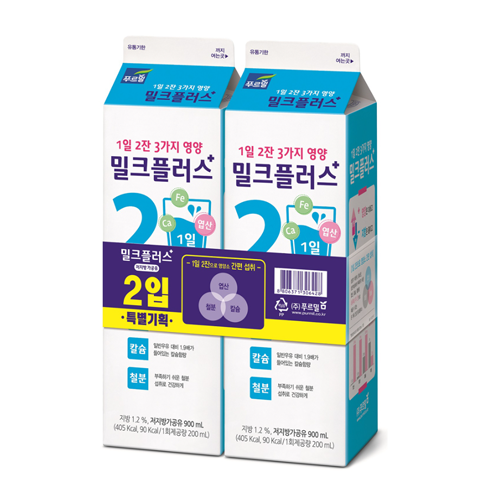 푸르밀)밀크플러스우유기획 900ml 2입